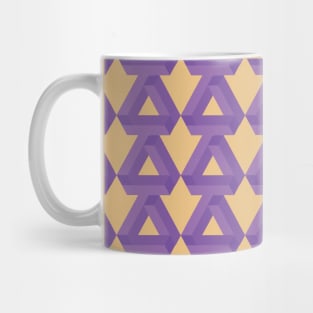 3 rectangular bars that are arranged in a purple triangle Mug